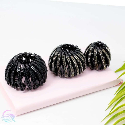 Kit de 3 prendedores Lasery Hair Pin cristal para coques Lasery Hair Pin