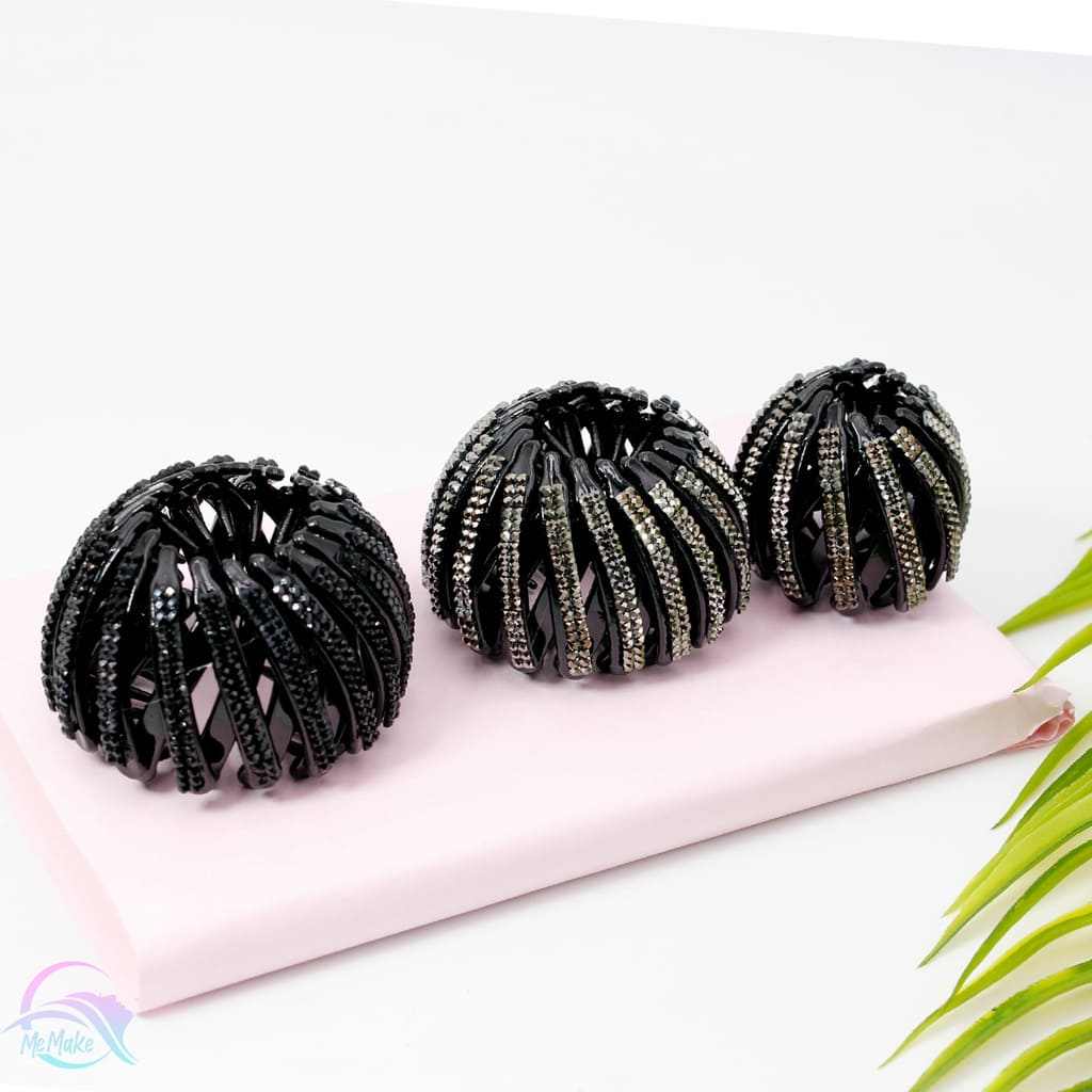 Kit 5 unidades prendedores Lasery Hair Pin cristal para coques